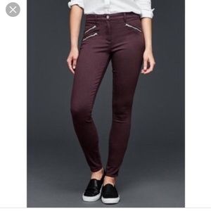 Gap Modern Stretch Skinny Dark Burgundy pants